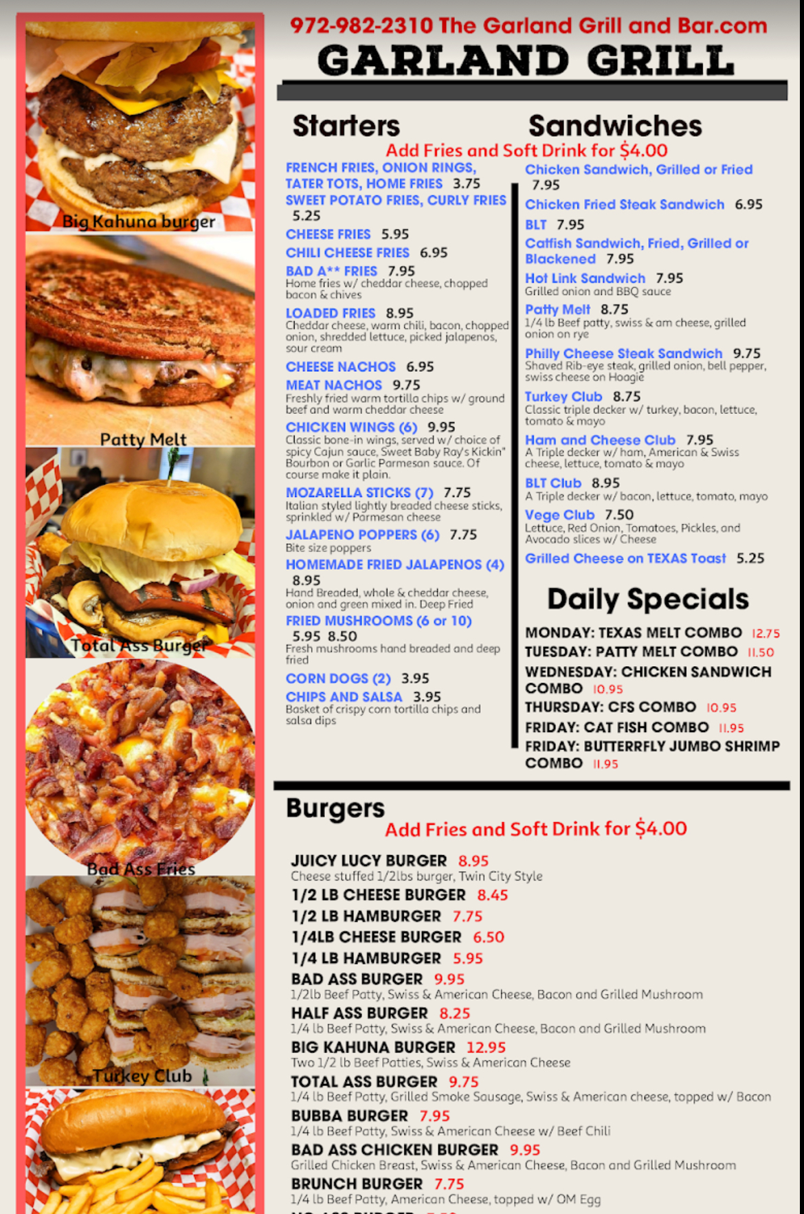 Menu Page 1